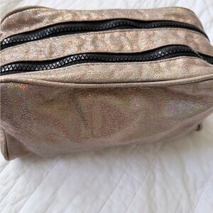 Holographic glittery Cosmetic Bag with Double Zipper